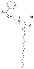 2-(1-[2-(DECYLOXY)-2-OXOETHYL]-1,1-DIMETHYLAMMONIO)ETHYL BENZOATE CHLORIDE Struktur