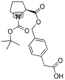 BOC-L-PRO-O-CH2-PHI-CH2-COOH Struktur