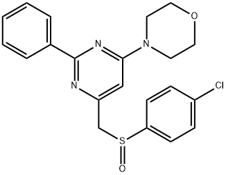 4-(6-([(4-CHLOROPHENYL)SULFINYL]METHYL)-2-PHENYL-4-PYRIMIDINYL)MORPHOLINE Struktur