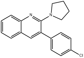 3-(4-CHLOROPHENYL)-2-(1-PYRROLIDINYL)QUINOLINE Struktur