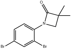 1-(2,4-DIBROMOPHENYL)-3,3-DIMETHYL-2-AZETANONE Struktur