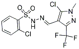 N'1-([5-CHLORO-1-METHYL-3-(TRIFLUOROMETHYL)-1H-4-PYRAZOLYL]METHYLENE)-2-CHLORO-1-BENZENESULFONOHYDRAZIDE Struktur