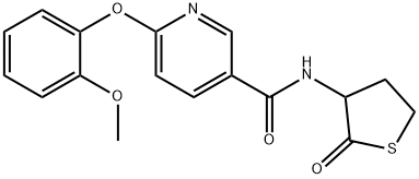 6-(2-METHOXYPHENOXY)-N-(2-OXOTETRAHYDRO-3-THIOPHENYL)NICOTINAMIDE Struktur