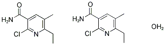 2-CHLORO-6-ETHYL-5-METHYLNICOTINAMIDE HEMIHYDRATE Struktur