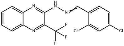 2,4-DICHLOROBENZENECARBALDEHYDE N-[3-(TRIFLUOROMETHYL)-2-QUINOXALINYL]HYDRAZONE Struktur