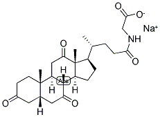 5-BETA-CHOLANIC ACID-3,7,12-TRIONE N-(CARBOXYMETHYL)-AMIDE SODIUM SALT Struktur