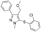 (5-[(2-CHLOROPHENYL)SULFANYL]-1-METHYL-3-PHENYL-1H-PYRAZOL-4-YL)METHYL METHYL ETHER Struktur