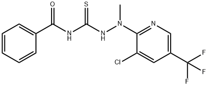 N-((2-[3-CHLORO-5-(TRIFLUOROMETHYL)-2-PYRIDINYL]-2-METHYLHYDRAZINO)CARBOTHIOYL)BENZENECARBOXAMIDE Struktur