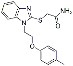 2-((1-[2-(4-METHYLPHENOXY)ETHYL]-1H-BENZIMIDAZOL-2-YL)THIO)ACETAMIDE Struktur