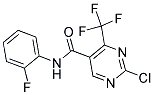 N5-(2-FLUOROPHENYL)-2-CHLORO-4-(TRIFLUOROMETHYL)PYRIMIDINE-5-CARBOXAMIDE Struktur