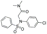 2-[4-CHLORO(PHENYLSULFONYL)ANILINO]-N,N-DIMETHYLACETAMIDE Struktur