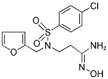 3-[[(4-CHLOROPHENYL)SULFONYL](2-FURYLMETHYL)AMINO]-N'-HYDROXYPROPANIMIDAMIDE Struktur