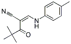 2-(2,2-DIMETHYLPROPANOYL)-3-((4-METHYLPHENYL)AMINO)PROP-2-ENENITRILE Struktur