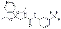 N-[2,2-DIETHOXY-2-(PYRIDIN-4-YL)ETHYL]-N'-[3-(TRIFLUOROMETHYL)PHENYL]UREA Struktur