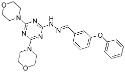 (E)-4,4'-(6-(2-(3-PHENOXYBENZYLIDENE)HYDRAZINYL)-1,3,5-TRIAZINE-2,4-DIYL)DIMORPHOLINE Struktur