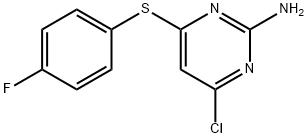 4-CHLORO-6-[(4-FLUOROPHENYL)SULFANYL]-2-PYRIMIDINAMINE Struktur