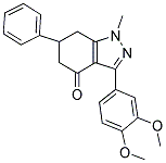 3-(3,4-DIMETHOXYPHENYL)-1-METHYL-6-PHENYL-5,6,7-TRIHYDRO1H-INDAZOL-4-ONE Struktur