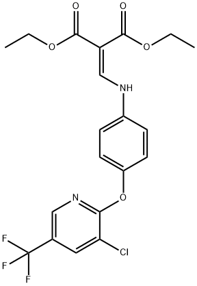 DIETHYL 2-[(4-([3-CHLORO-5-(TRIFLUOROMETHYL)-2-PYRIDINYL]OXY)ANILINO)METHYLENE]MALONATE Struktur