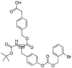 BOC-L-TYR(2-BR-Z)-O-CH2-PHI-CH2-COOH Struktur