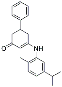 3-((2-METHYL-5-(ISOPROPYL)PHENYL)AMINO)-5-PHENYLCYCLOHEX-2-EN-1-ONE Struktur