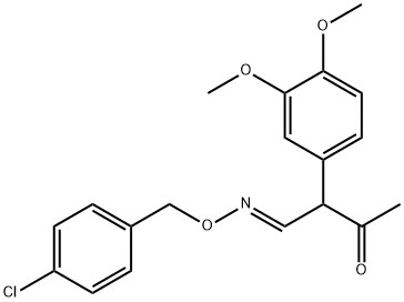 2-(3,4-DIMETHOXYPHENYL)-3-OXOBUTANAL O-(4-CHLOROBENZYL)OXIME Struktur