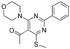 1-[4-(METHYLTHIO)-6-MORPHOLIN-4-YL-2-PHENYLPYRIMIDIN-5-YL]ETHANONE Struktur