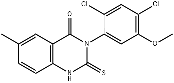 3-(2,4-DICHLORO-5-METHOXYPHENYL)-6-METHYL-2-SULFANYL-4(3H)-QUINAZOLINONE Struktur