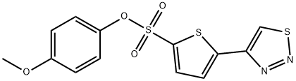 4-METHOXYPHENYL 5-(1,2,3-THIADIAZOL-4-YL)-2-THIOPHENESULFONATE Struktur