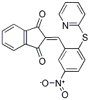 2-((5-NITRO-2-(2-PYRIDYLTHIO)PHENYL)METHYLENE)INDANE-1,3-DIONE Struktur