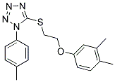 5-([2-(3,4-DIMETHYLPHENOXY)ETHYL]THIO)-1-(4-METHYLPHENYL)-1H-TETRAZOLE Struktur