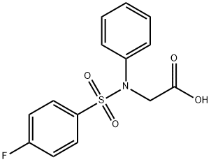 2-([(4-FLUOROPHENYL)SULFONYL]ANILINO)ACETIC ACID Struktur