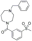 1-BENZYL-HEXAHYDRO-4-[3-(METHYLSULPHONYL)BENZOYL]-1,4-DIAZEPINE Struktur