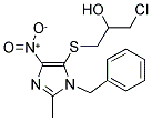 1-((1-BENZYL-4-NITRO-2-METHYL-1H-IMIDAZOL-5-YL)SULFANYL)-3-CHLORO-2-PROPANOL Struktur