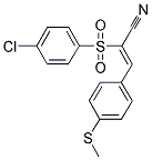 2-((4-CHLOROPHENYL)SULFONYL)-3-(4-METHYLTHIOPHENYL)PROP-2-ENENITRILE Struktur