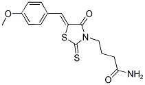 4-[(5Z)-5-(4-METHOXYBENZYLIDENE)-4-OXO-2-THIOXO-1,3-THIAZOLIDIN-3-YL]BUTANAMIDE Struktur