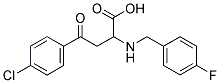 4-(4-CHLOROPHENYL)-2-[(4-FLUOROBENZYL)AMINO]-4-OXOBUTANOIC ACID Struktur