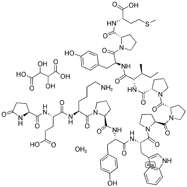 PGLU-HIS-PRO-NH2 TARTRATE HYDRATE Struktur