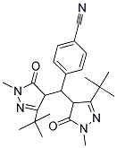 4-(BIS(3-(TERT-BUTYL)-1-METHYL-5-OXO-2-PYRAZOLIN-4-YL)METHYL)BENZENECARBONITRILE Struktur