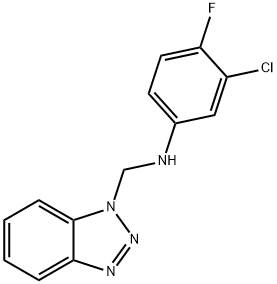 N-(1H-1,2,3-BENZOTRIAZOL-1-YLMETHYL)-3-CHLORO-4-FLUOROANILINE Struktur