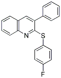 2-[(4-FLUOROPHENYL)SULFANYL]-3-PHENYLQUINOLINE Struktur