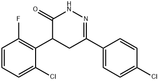 4-(2-CHLORO-6-FLUOROPHENYL)-6-(4-CHLOROPHENYL)-4,5-DIHYDRO-3(2H)-PYRIDAZINONE Struktur