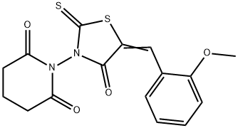 1-(5-[(2-METHOXYPHENYL)METHYLENE]-4-OXO-2-THIOXO-1,3-THIAZOLAN-3-YL)DIHYDRO-2,6(1H,3H)-PYRIDINEDIONE Struktur