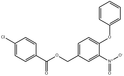 3-NITRO-4-PHENOXYBENZYL 4-CHLOROBENZENECARBOXYLATE Struktur