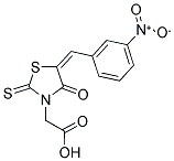 [(5E)-5-(3-NITROBENZYLIDENE)-4-OXO-2-THIOXO-1,3-THIAZOLIDIN-3-YL]ACETIC ACID Struktur