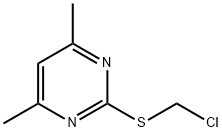 2-[(CHLOROMETHYL)SULFANYL]-4,6-DIMETHYLPYRIMIDINE Struktur