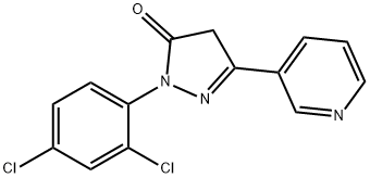 2-(2,4-DICHLOROPHENYL)-5-(3-PYRIDINYL)-2,4-DIHYDRO-3H-PYRAZOL-3-ONE Struktur