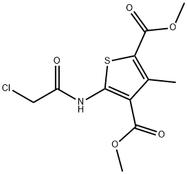 5-(2-CHLORO-ACETYLAMINO)-3-METHYL-THIOPHENE-2,4-DICARBOXYLIC ACID DIMETHYL ESTER Struktur