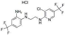 2-[(2-([3-CHLORO-5-(TRIFLUOROMETHYL)-2-PYRIDINYL]AMINO)ETHYL)AMINO]-5-(TRIFLUOROMETHYL)BENZENAMINIUM CHLORIDE Struktur