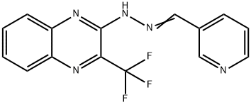 NICOTINALDEHYDE N-[3-(TRIFLUOROMETHYL)-2-QUINOXALINYL]HYDRAZONE Struktur