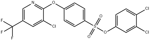 3,4-DICHLOROPHENYL 4-([3-CHLORO-5-(TRIFLUOROMETHYL)-2-PYRIDINYL]OXY)BENZENESULFONATE Struktur